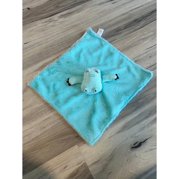 Carters Just One You Teal Green Gator Alligator Crocodile Lovey Security Blanket - Picture 1 of 5